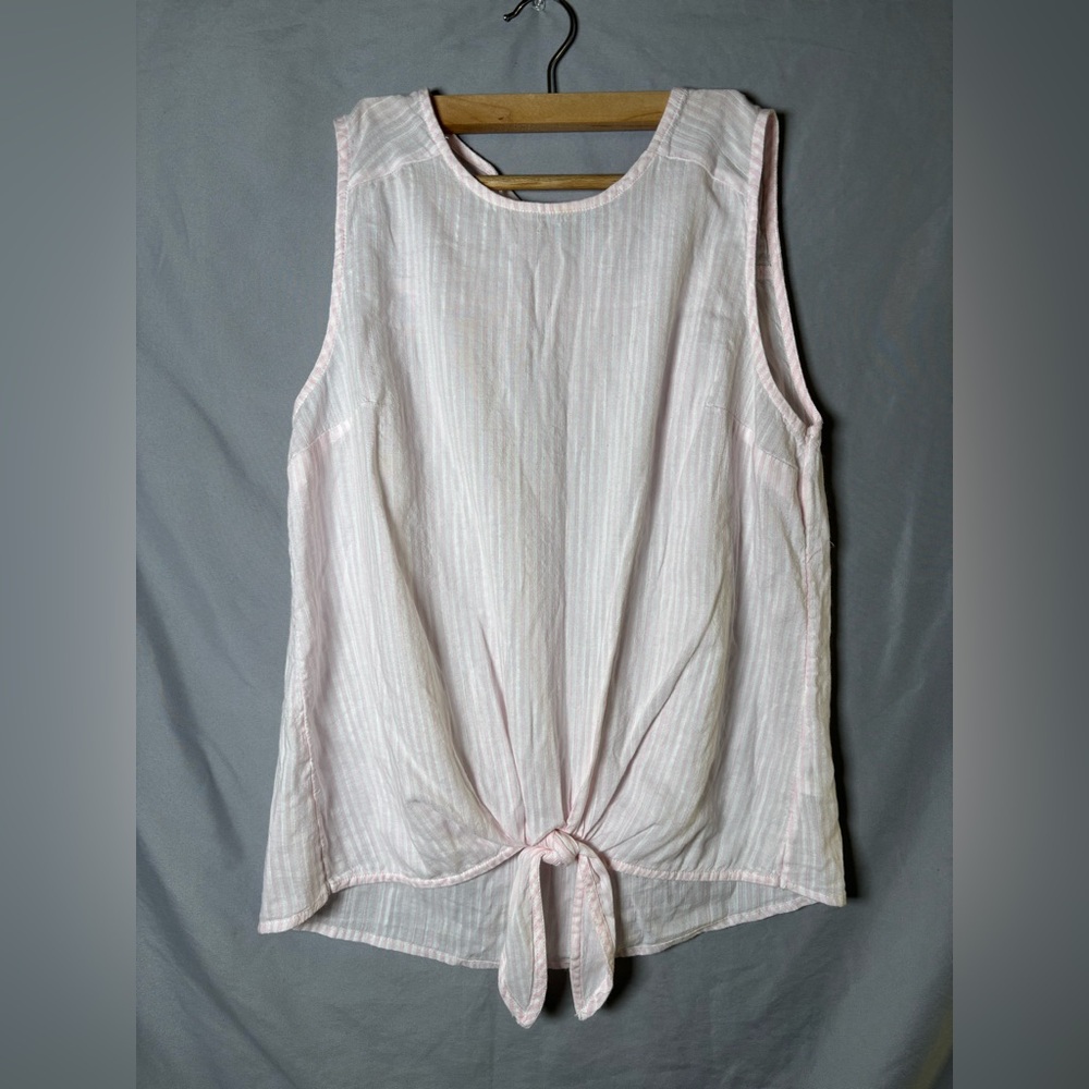 Old Navy Light Pink Striped Tank Top